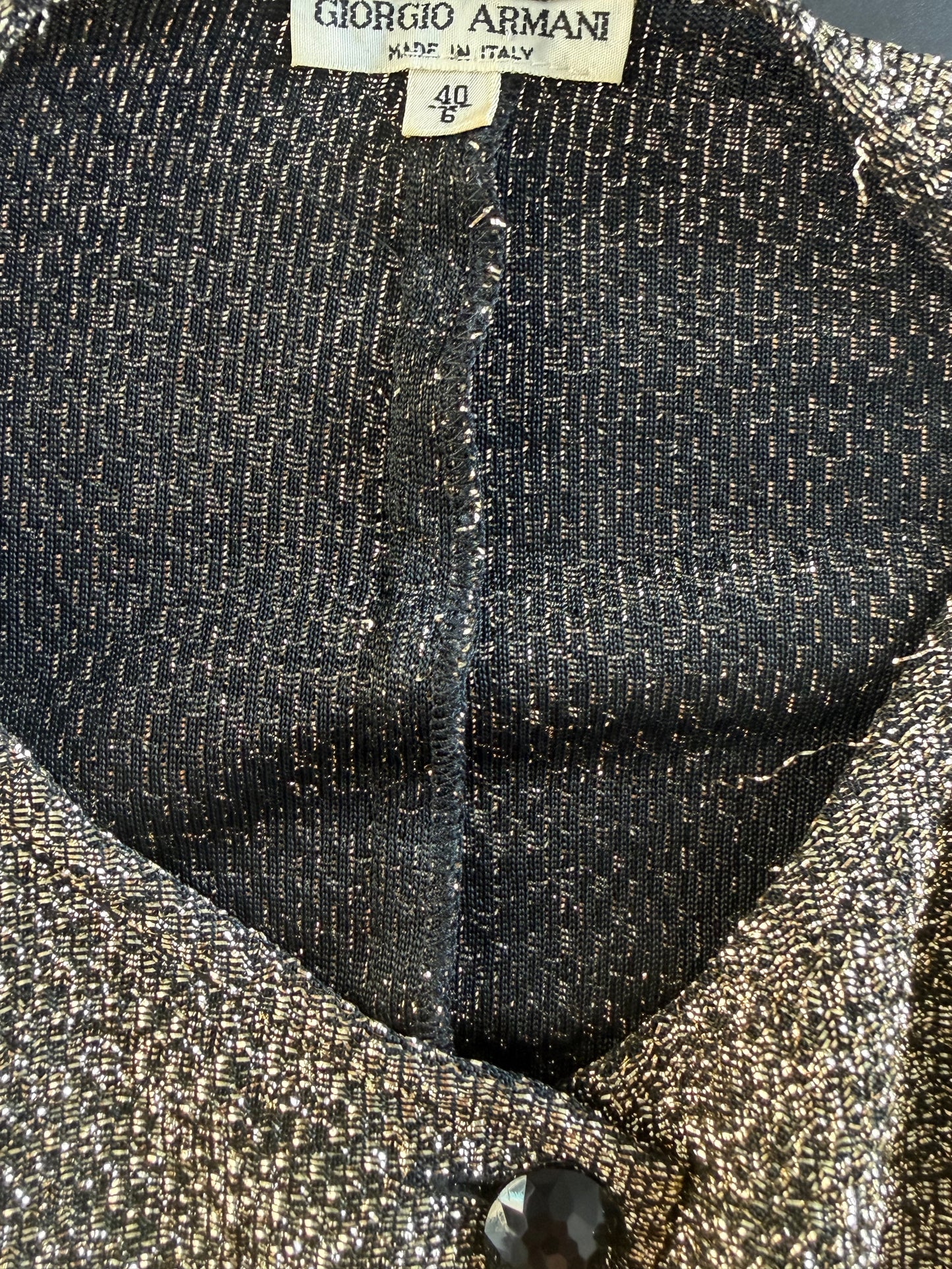 Metallic 1990s Giorgio Armani Cardigan