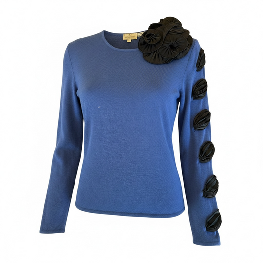 Valentino Floral Appliqué Knit Top