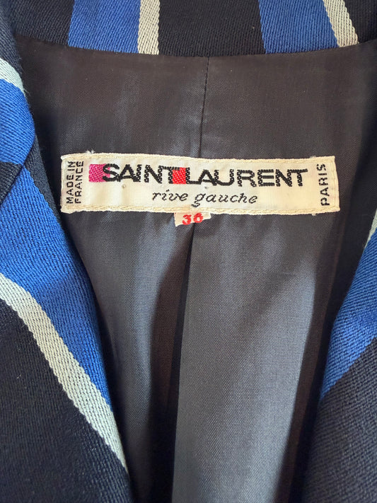 Yves Saint Laurent Rive Gauche Striped Blazer