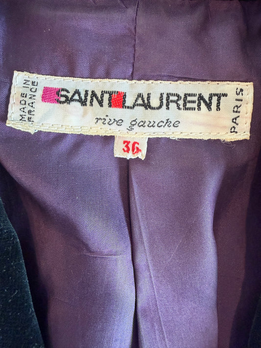Yves Saint Laurent Rive Gauche Cropped Military Jacket