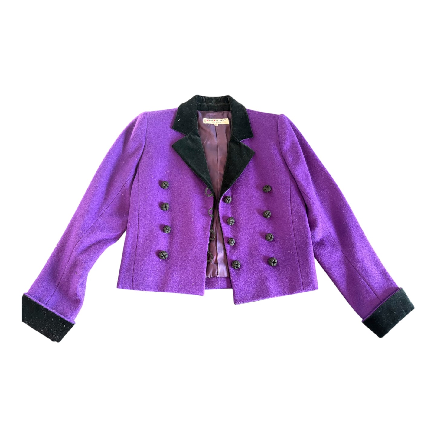 Yves Saint Laurent Rive Gauche Cropped Military Jacket