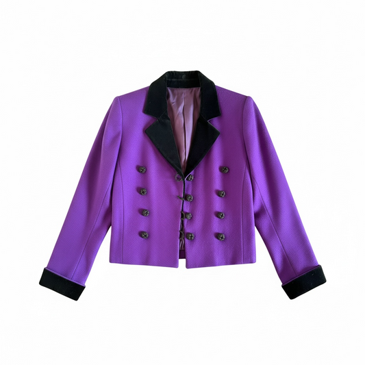 Yves Saint Laurent Rive Gauche Cropped Military Jacket