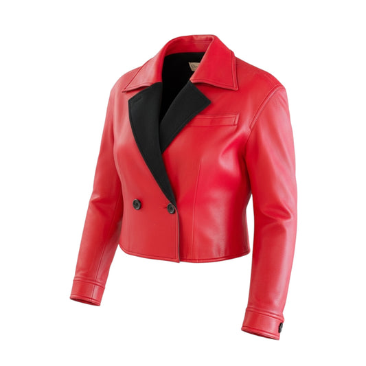 Christian Dior 1990s Leather Skirt Suit