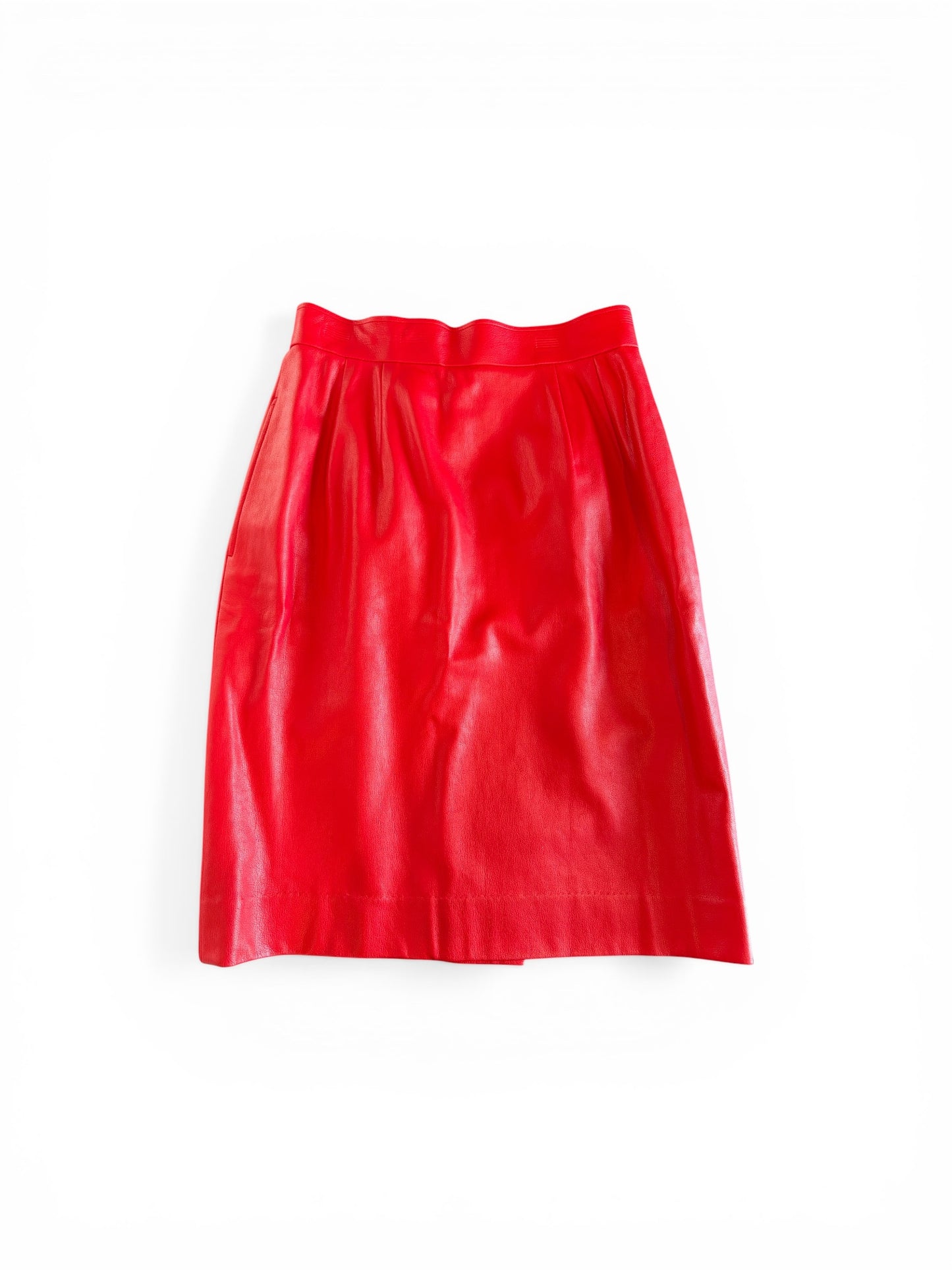 Christian Dior 1990s Leather Skirt Suit