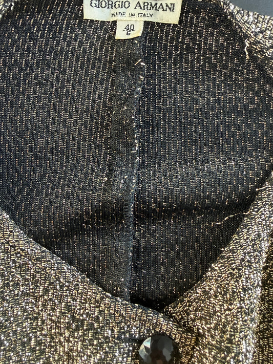 Metallic 1990s Giorgio Armani Cardigan