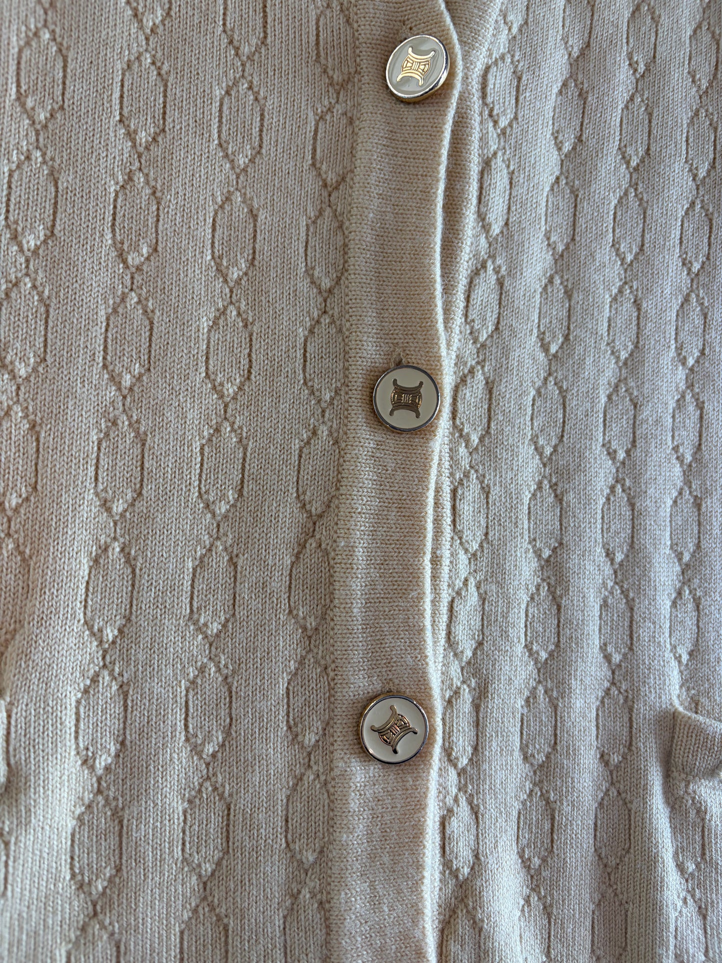 Celine 1980s Cable Knit Vest